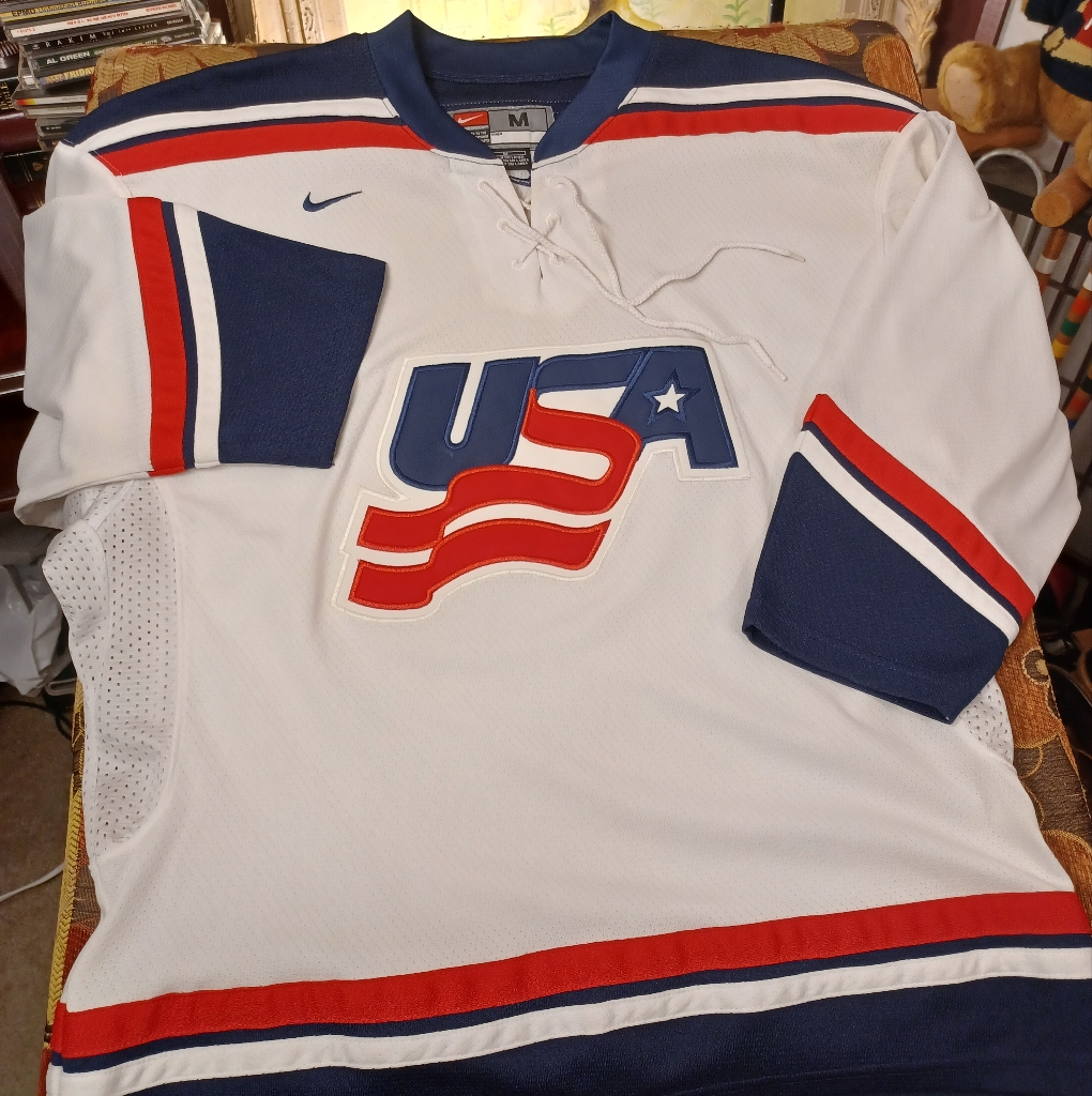 Team Usa America National Hockey Team Iihf World Game Nike Jersey Mens Med White Team Usa America National Hockey Team Iihf World Game Nike Jersey Mens Med White